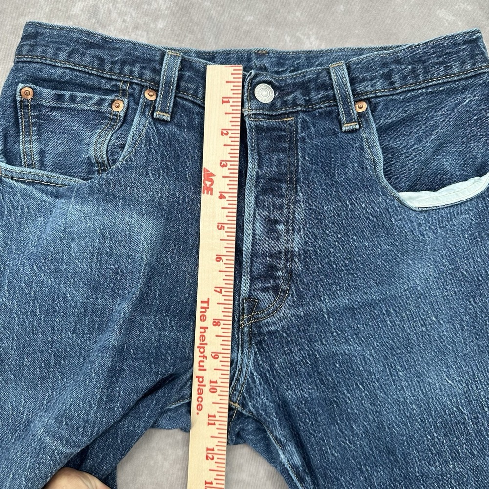 Levi's 501 '93 Men's Jeans W31 L32 Button Fly Straight Leg Medium Wash Denim - Picture 6 of 12